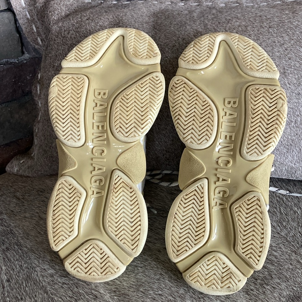 BALENCIAGA Triple S Mesh White Mule Sneakers - Picture 10 of 15